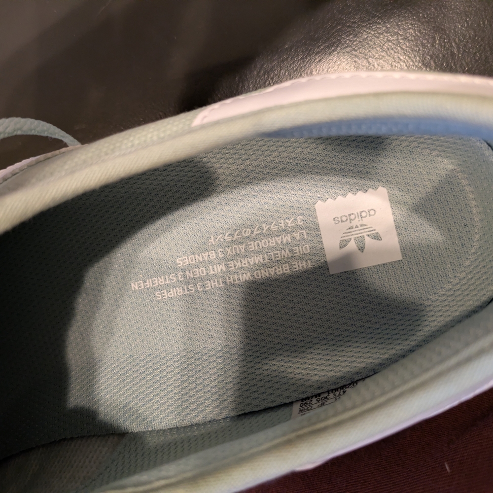 Adidas Men's Mint Green Sneakers with White Stripes - Picture 8 of 9